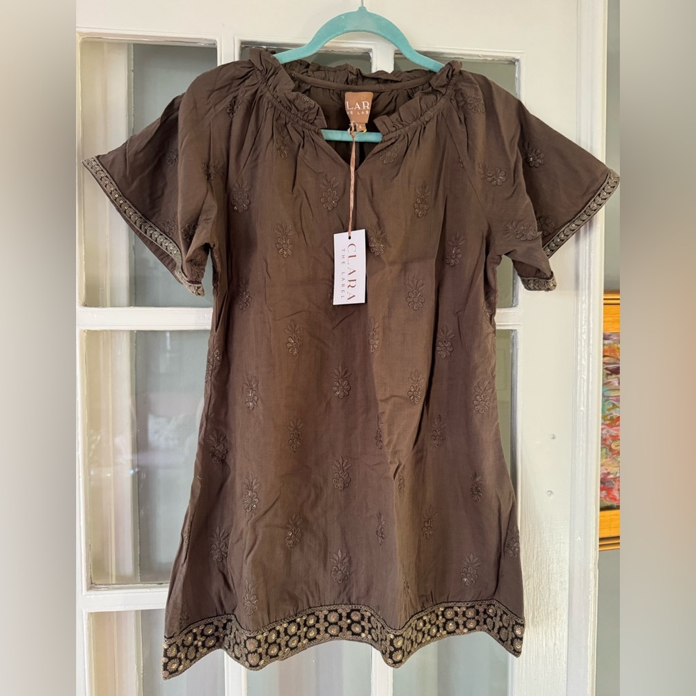 CLARA The Label Women's Elegant Brown Tunic